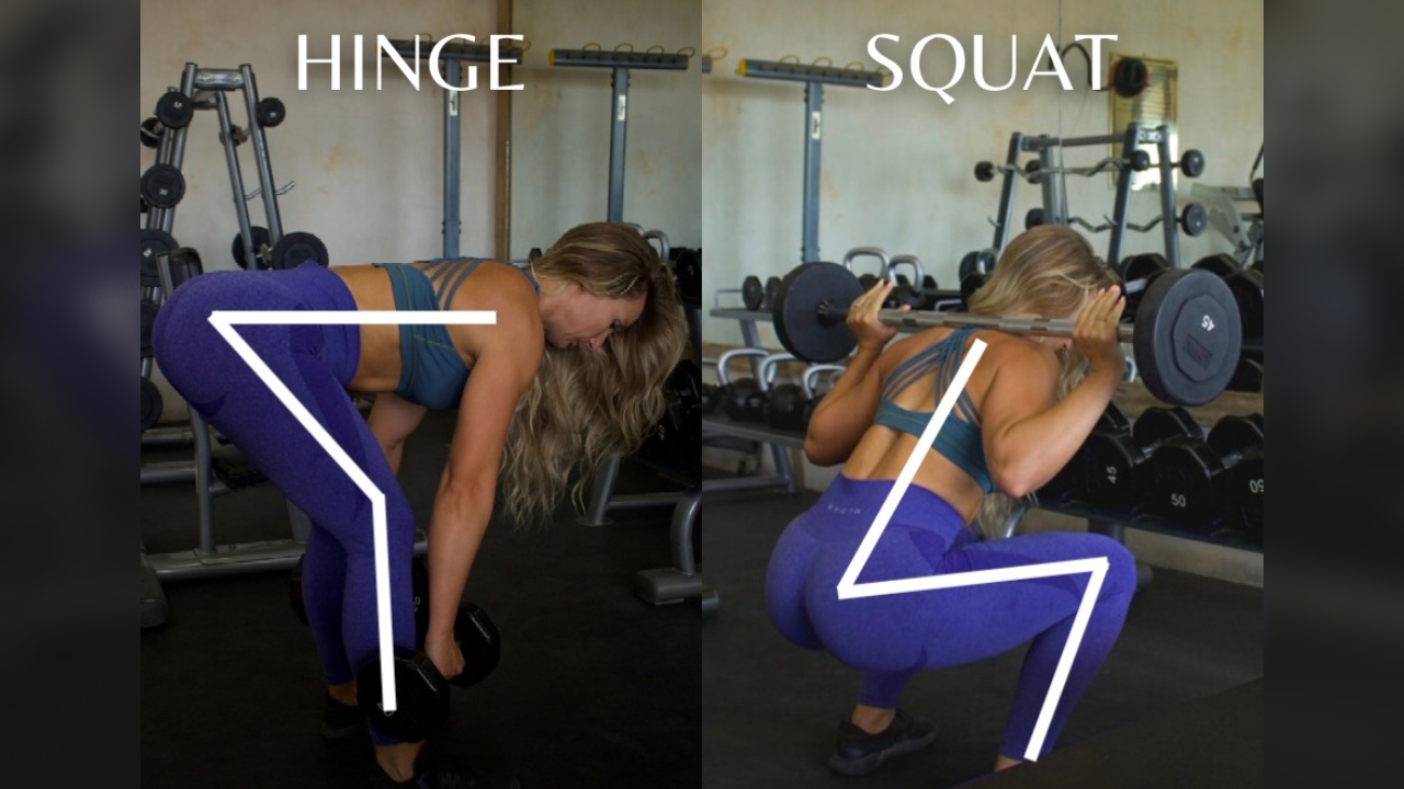 Kristy demonstrating a proper way of how to squat